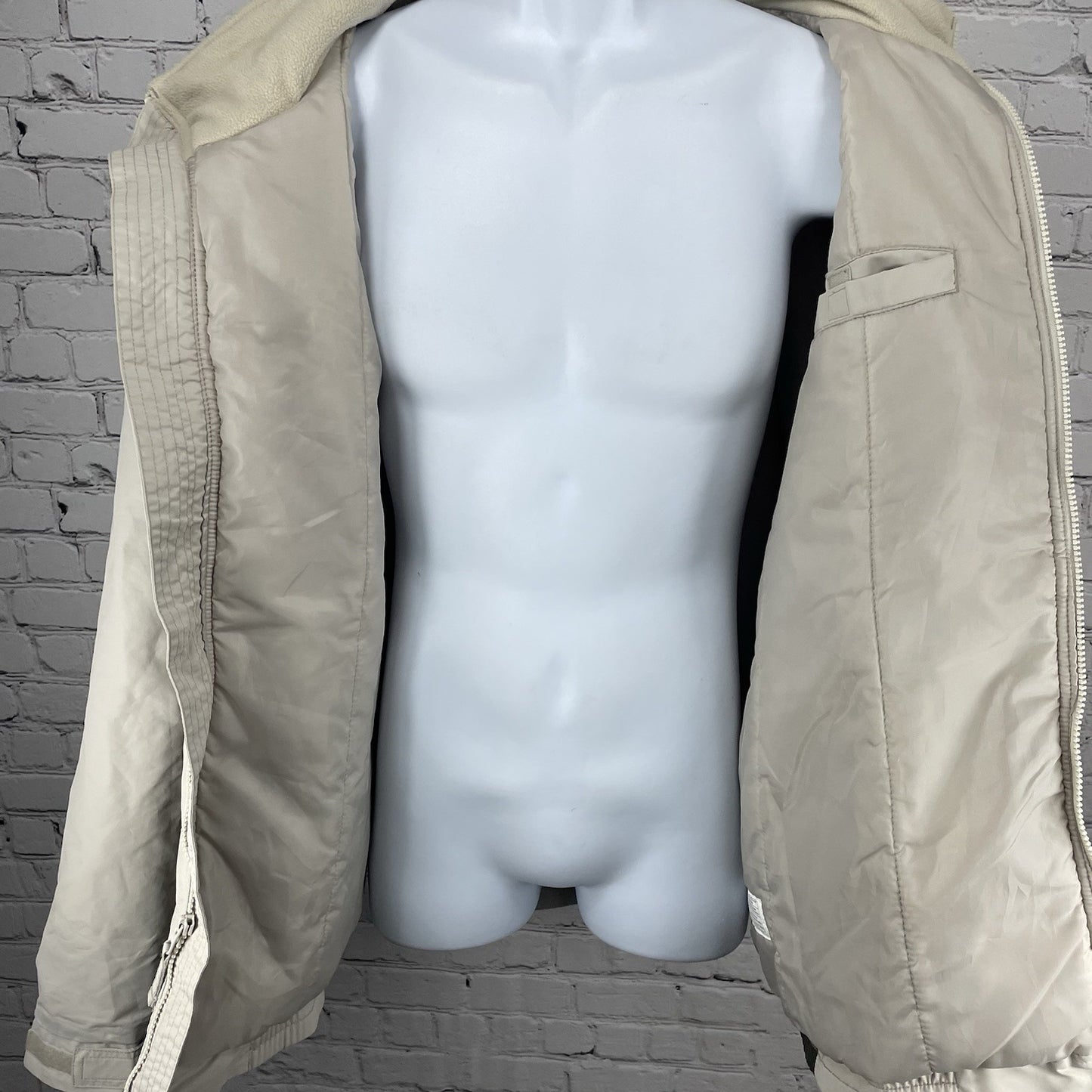 Redhead Beige Insulated Zipped High Collared Outdoors Coat Pockets Size 3XL