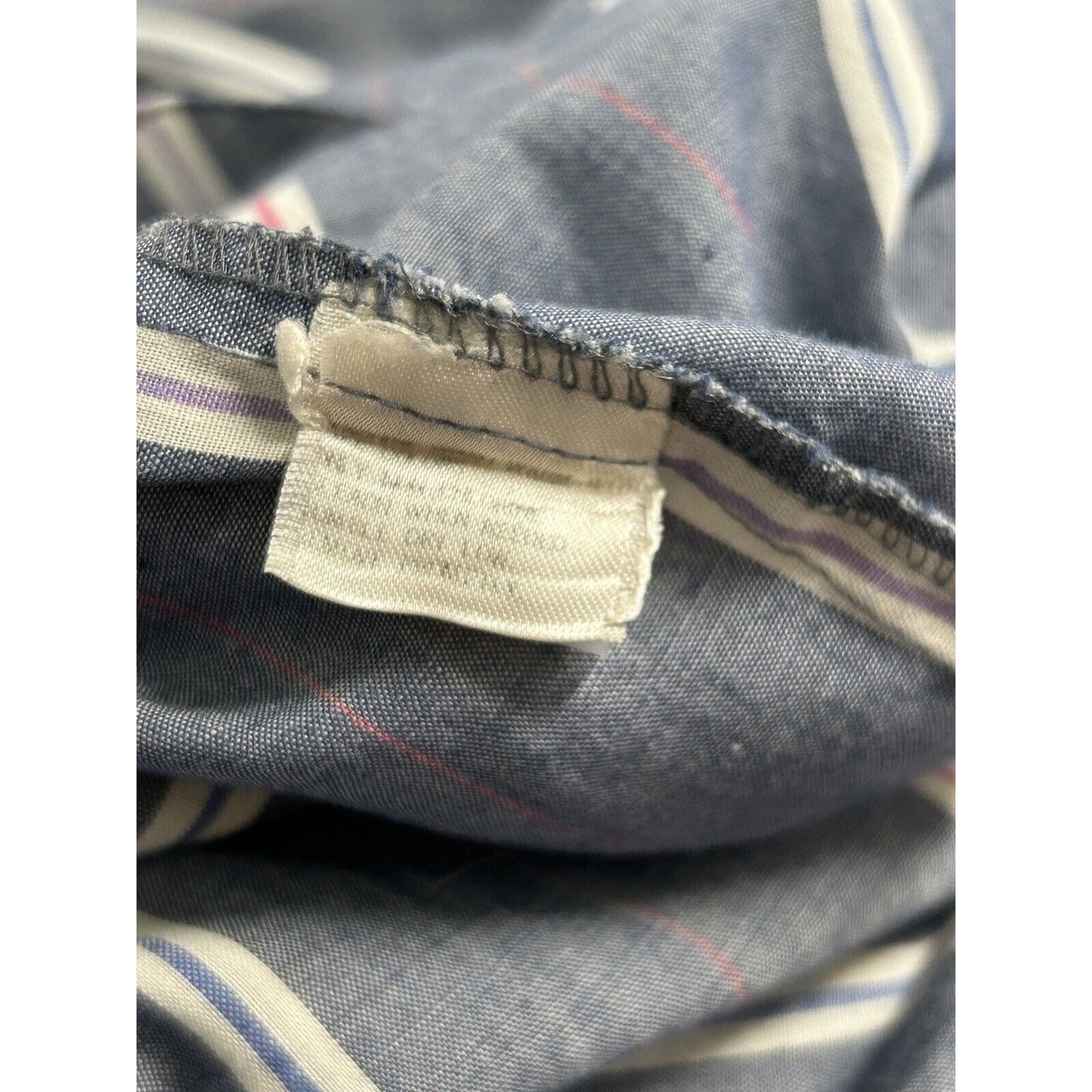 VTG Sheplers Blue Striped Lightweight Pearl Snap Long Sleeve Button Up Shirt XL