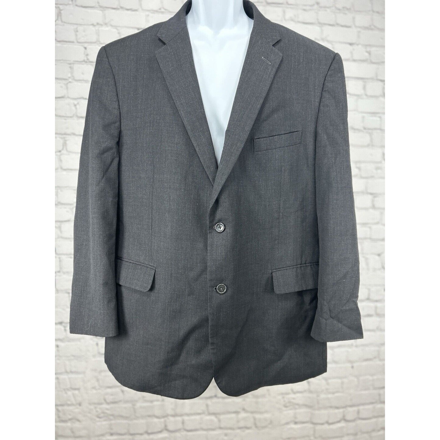 Pronto Uomo Black Double Vented 2 Button Collared Sport Coat Blazer Size 48L