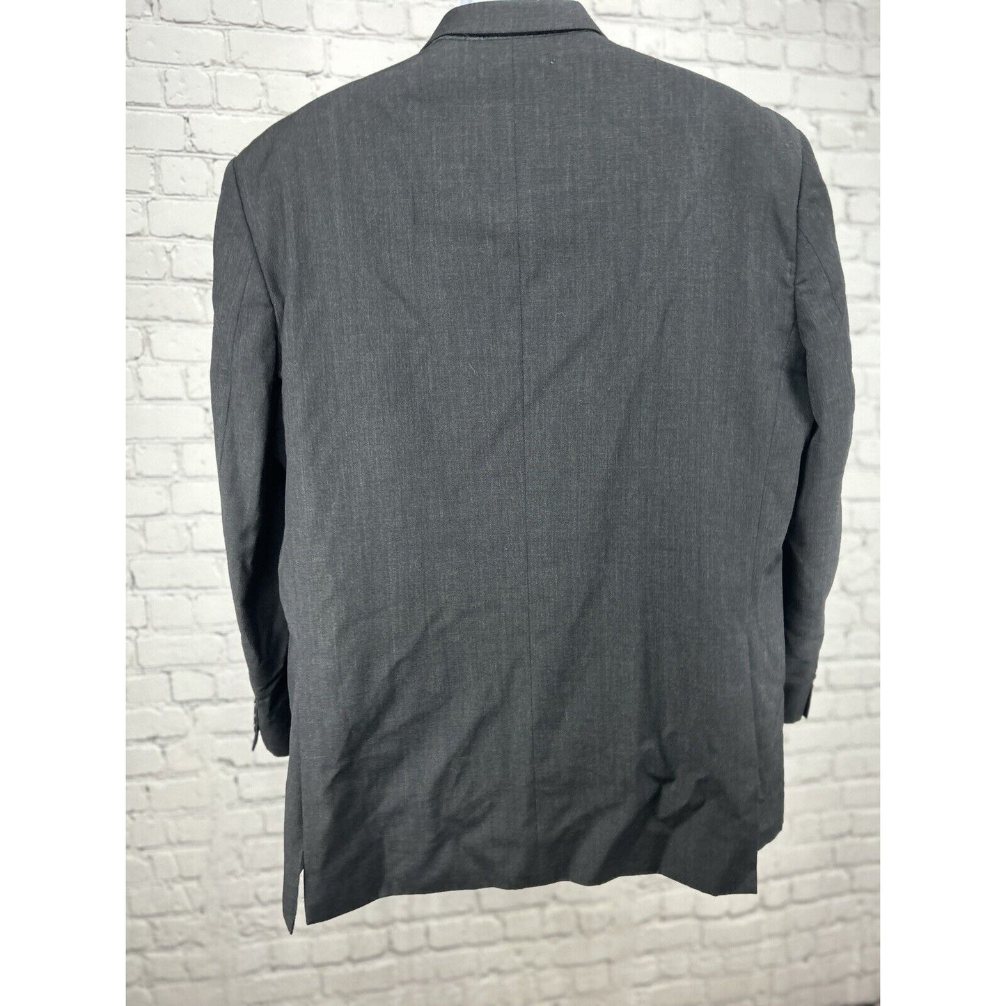Pronto Uomo Black Double Vented 2 Button Collared Sport Coat Blazer Size 48L