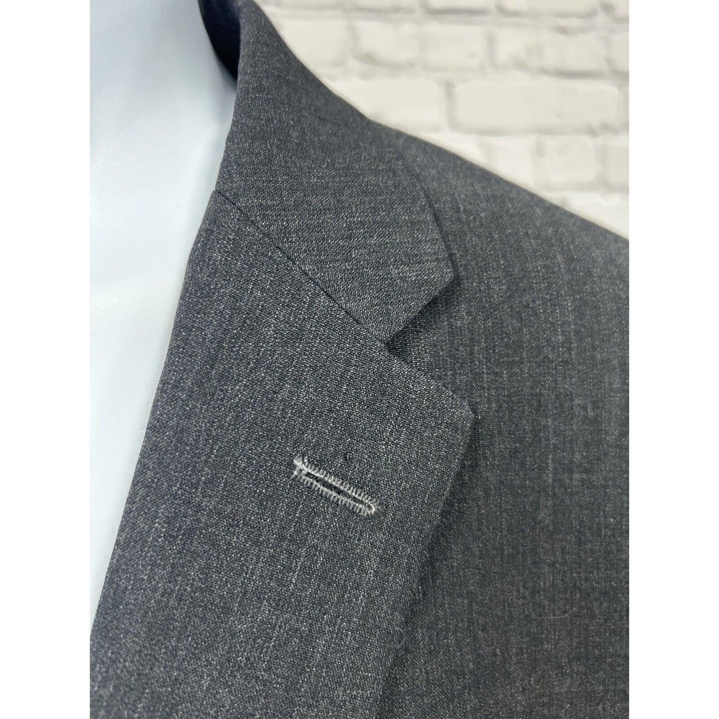 Pronto Uomo Black Double Vented 2 Button Collared Sport Coat Blazer Size 48L