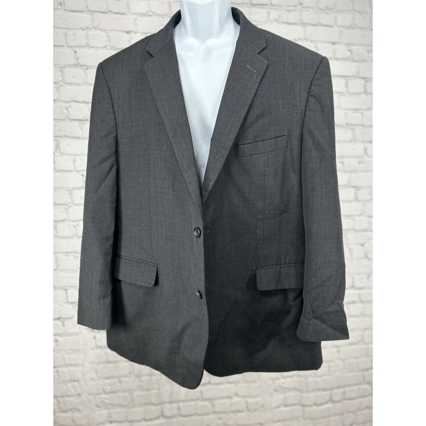 Pronto Uomo Black Double Vented 2 Button Collared Sport Coat Blazer Size 48L