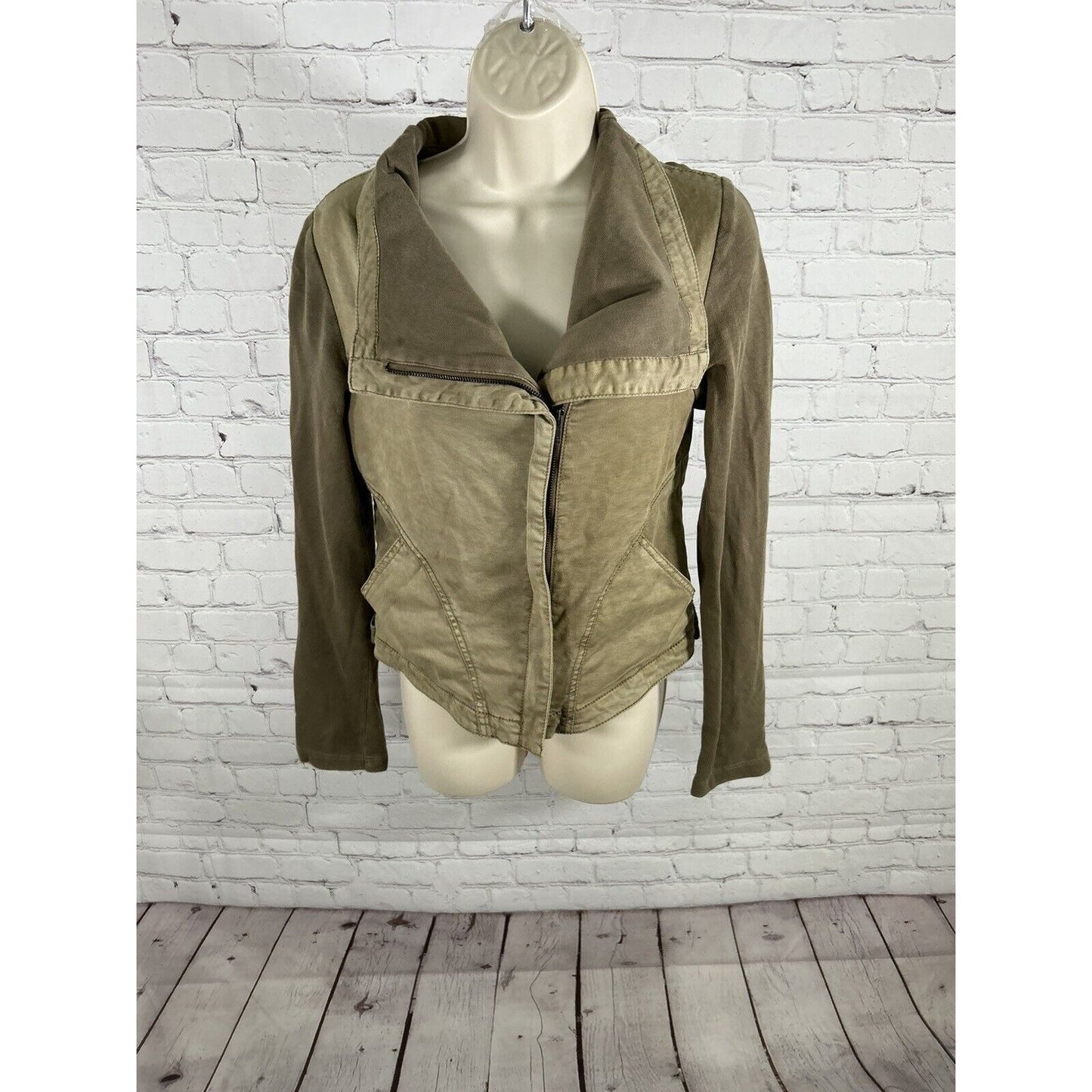 Marrakech Anthropologie Brown Full Zip Moto Jacket Women’s S