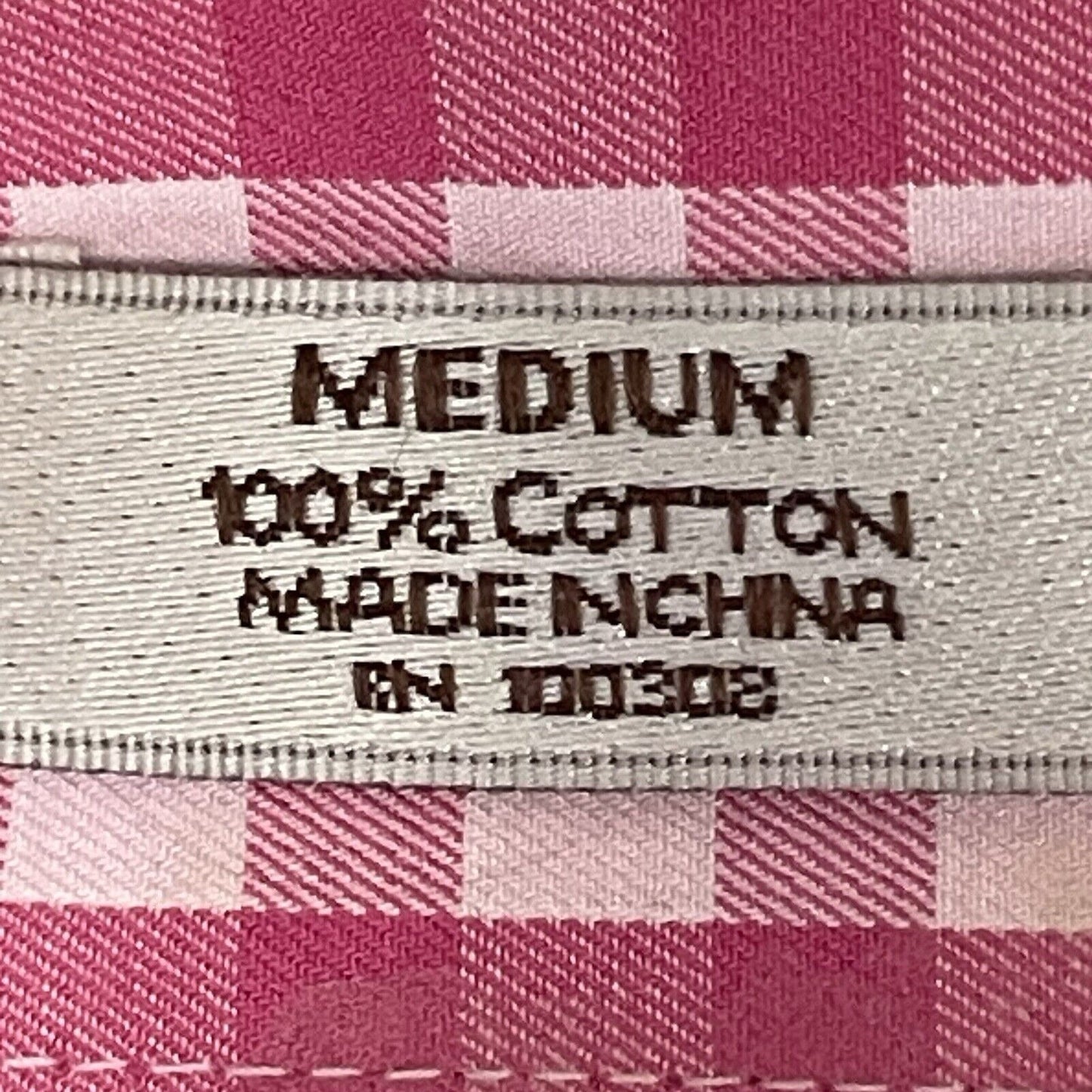 Peter Millar Pink Checkered Button Up Long Sleeve Cotton Shirt Size Medium M