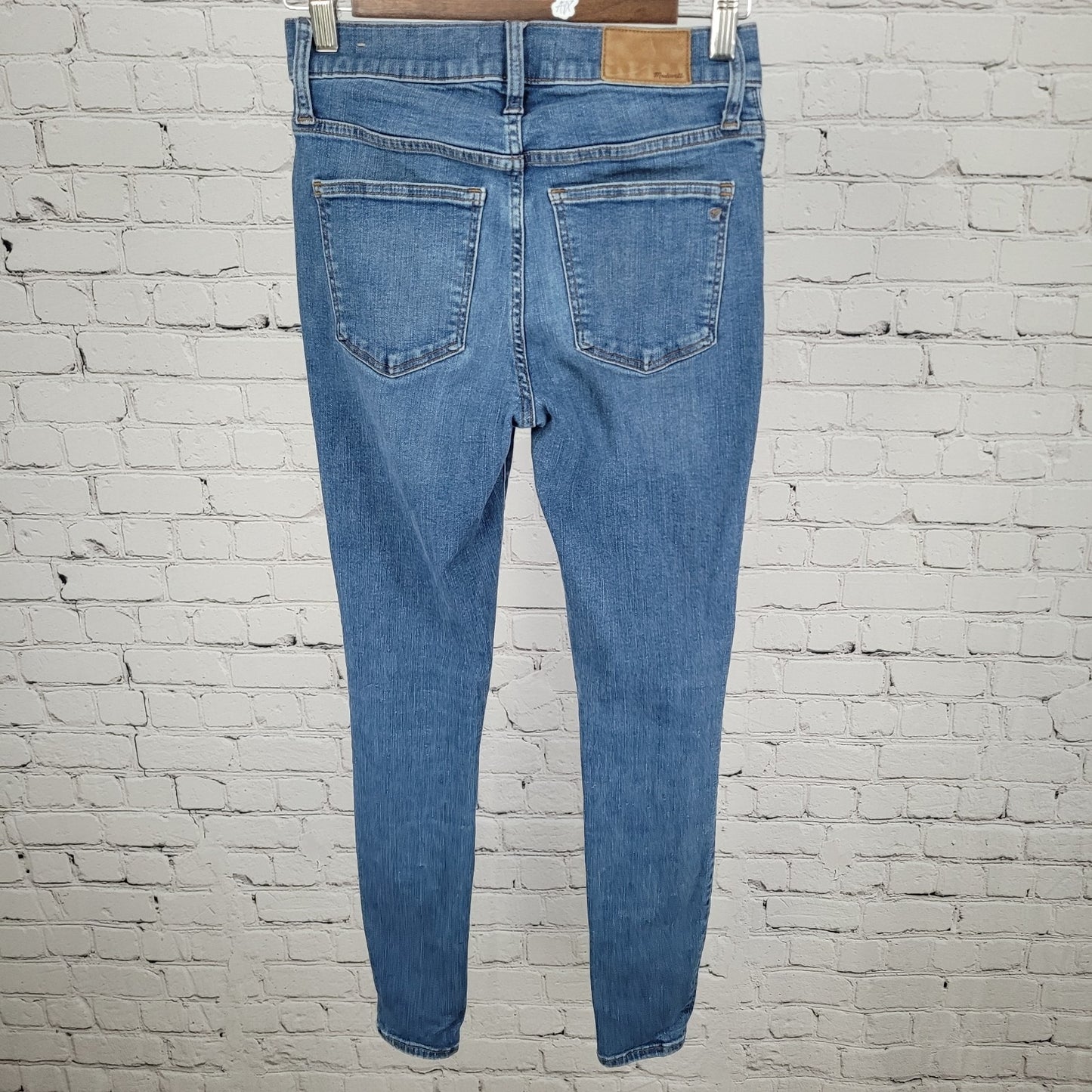 Madewell Blue Denim 9" Mid Rise Medium Wash Skinny Stretch Jeans Size 26 (26x28)