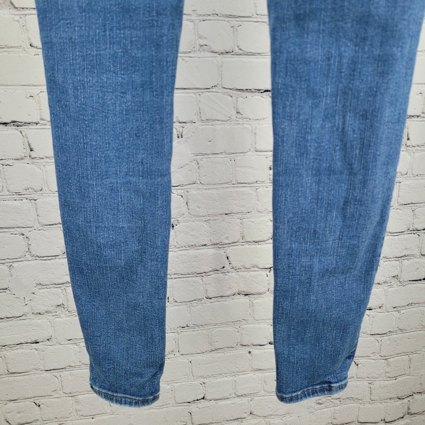 Madewell Blue Denim 9" Mid Rise Medium Wash Skinny Stretch Jeans Size 26 (26x28)