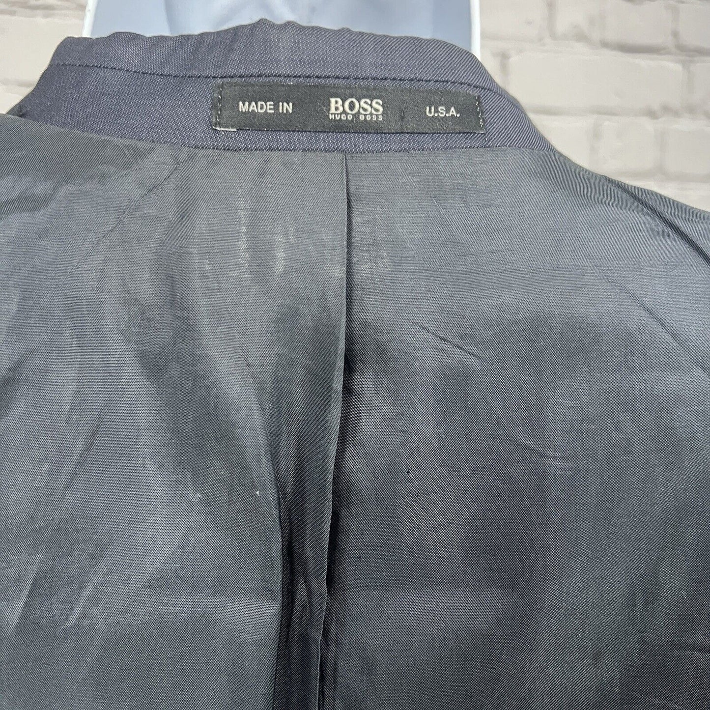 HUGO BOSS Blue The Jam 76/Sharp 1 Virgin Wool Jacket Blazer 36R *Defects