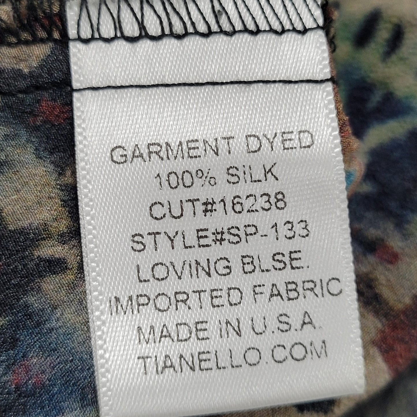 Tianello Multicolor 100% Silk Aztec Lightweight Button Up Shirt USA Made Size XL