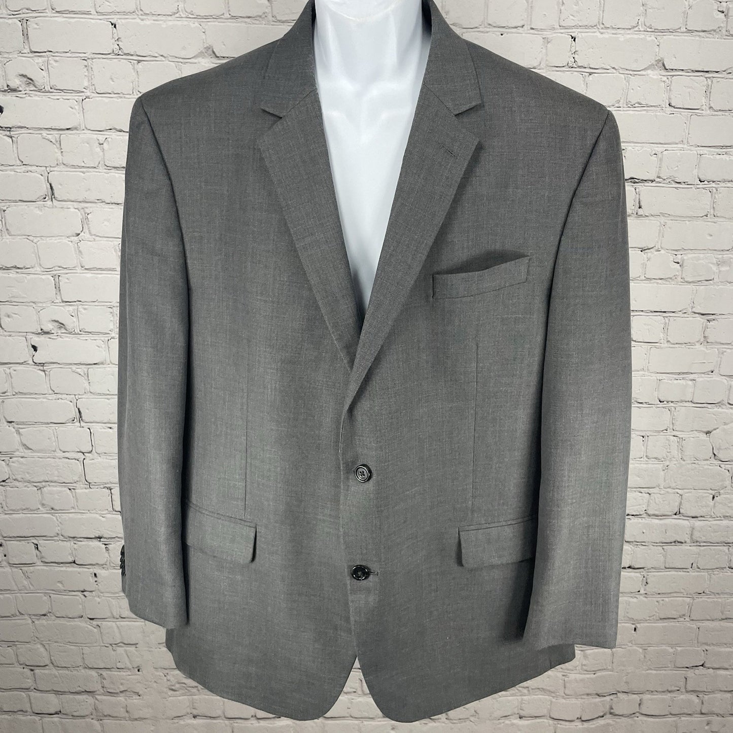 Michael Kors Grey Two Button Double Vented Notch Blazer Sport Coat Size 46R