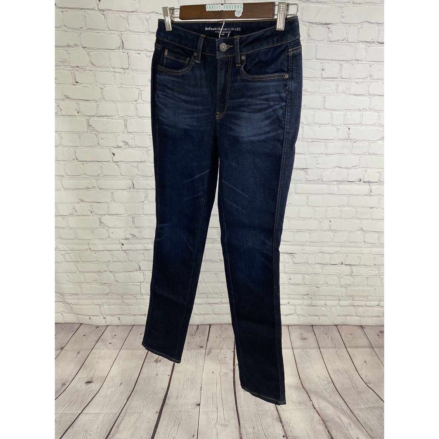 Chico’s Define Me Denim Slim Leg Mid Rise Dark Wash Denim Jeans Women’s (27x32)
