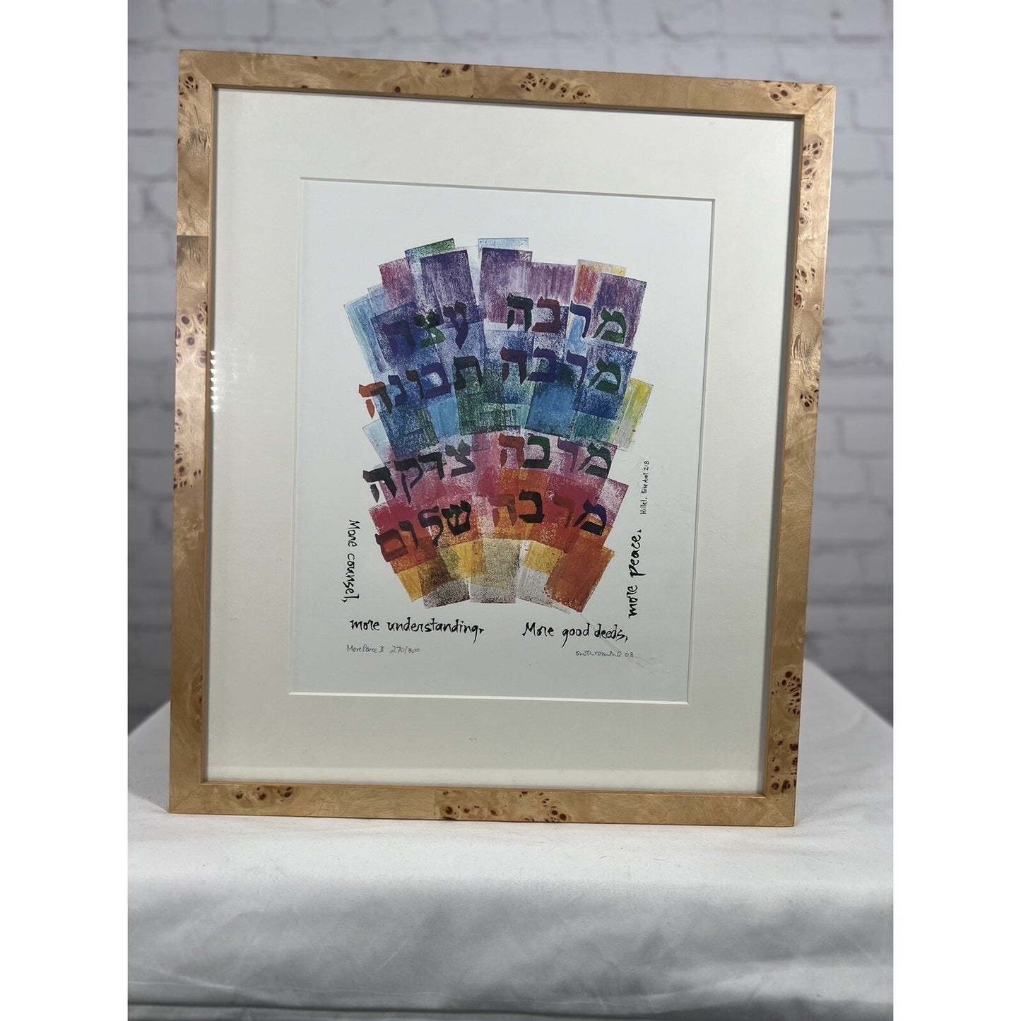 More Peace Lithograph Print Framed Kolbo Fine Judica Gallery Signed 270/300