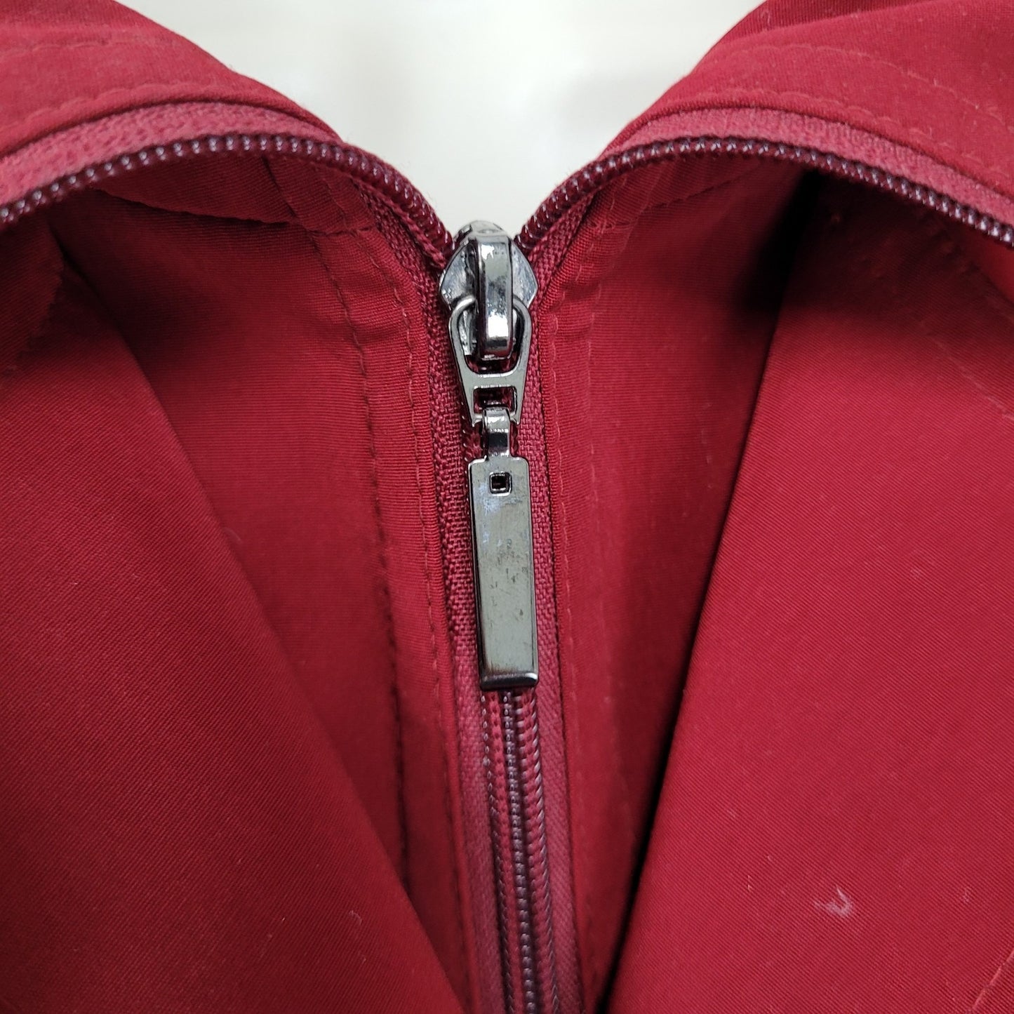 Gallery Red Full Zip Snap Lightweight Pockets Collared Jacket Size Medium M
