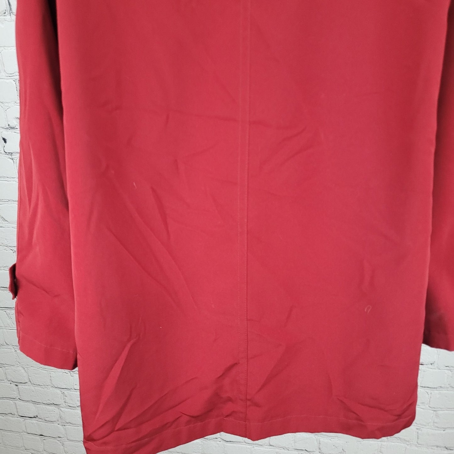 Gallery Red Full Zip Snap Lightweight Pockets Collared Jacket Size Medium M