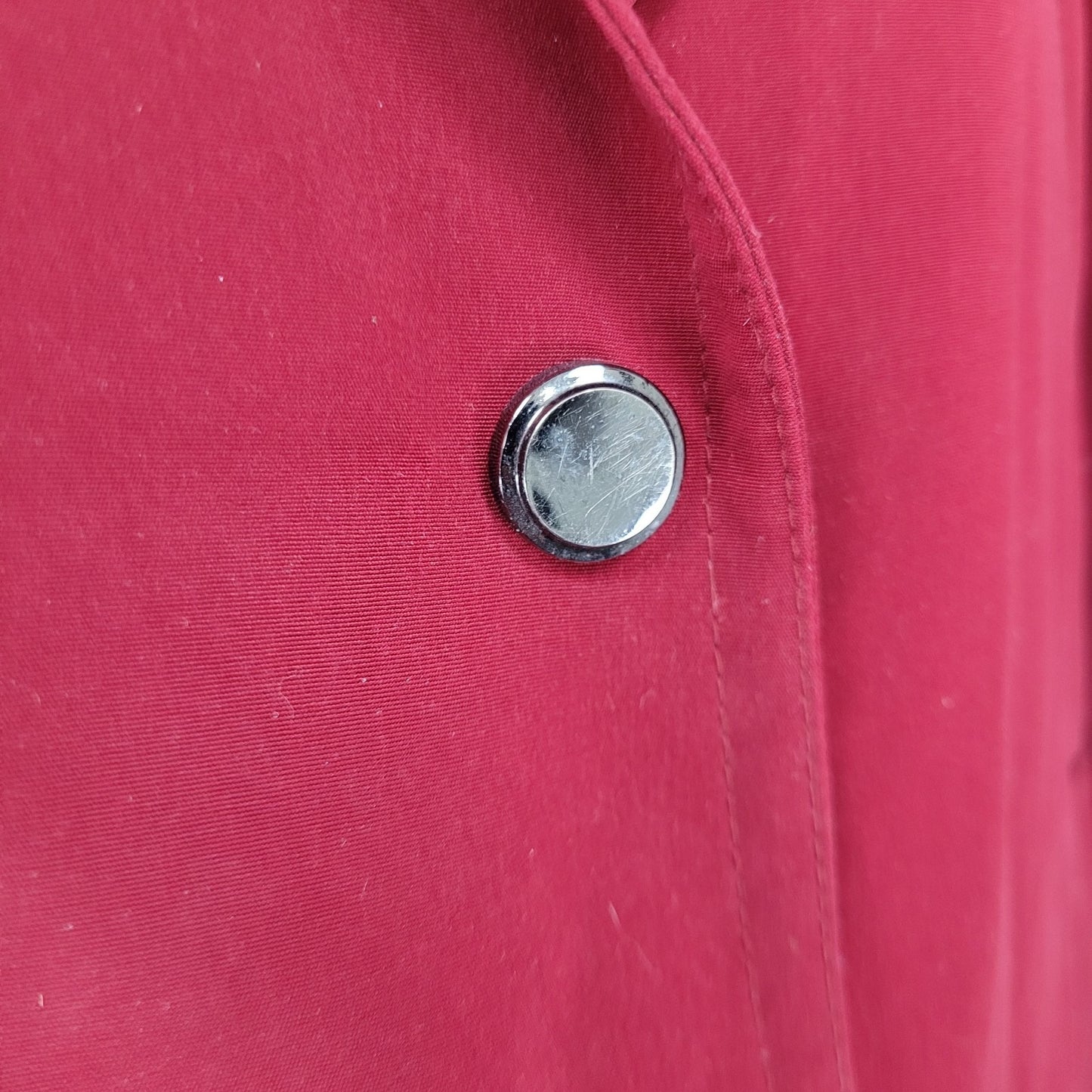 Gallery Red Full Zip Snap Lightweight Pockets Collared Jacket Size Medium M