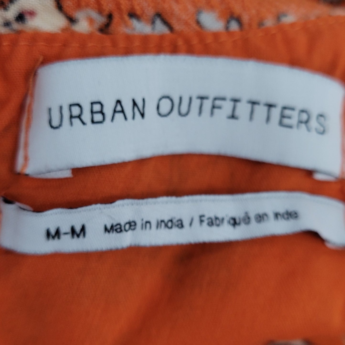 Urban Outfitters Orange Floral Strappy Boho Lined Sundress Slip Dress Medium M