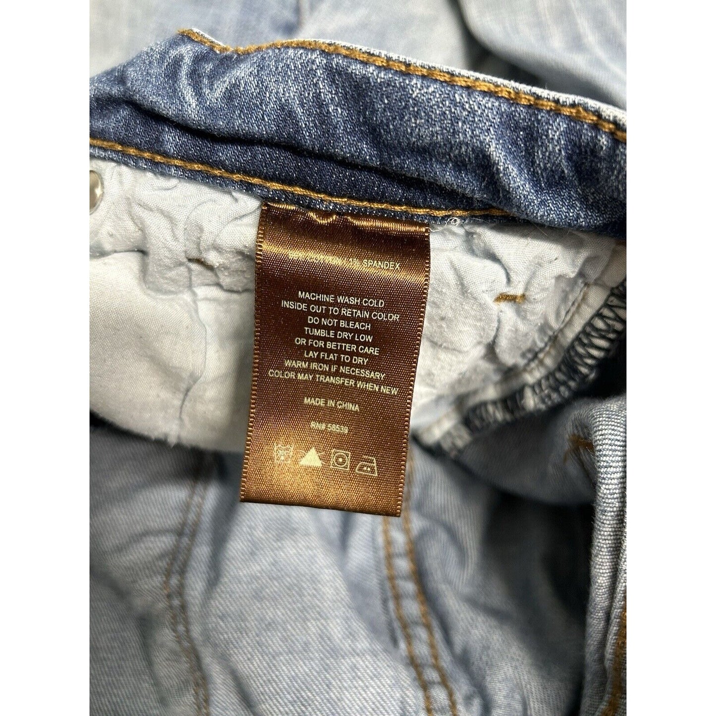 Kut From The Kloth Light Wash Distressed Mid Rise Stretch Jeans 12 (34 x 28)
