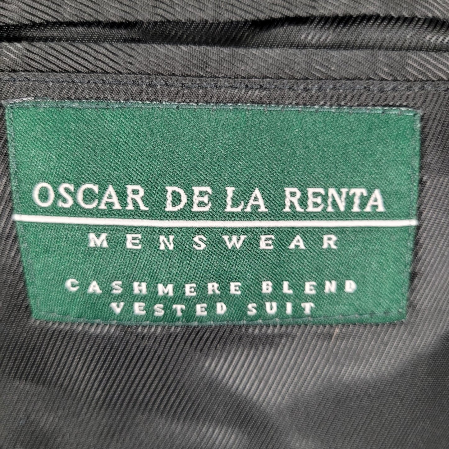 Oscar De La Renta Grey Pinstripe 100% Wool Blazer Suit Set Size 42R 36W (33x29)