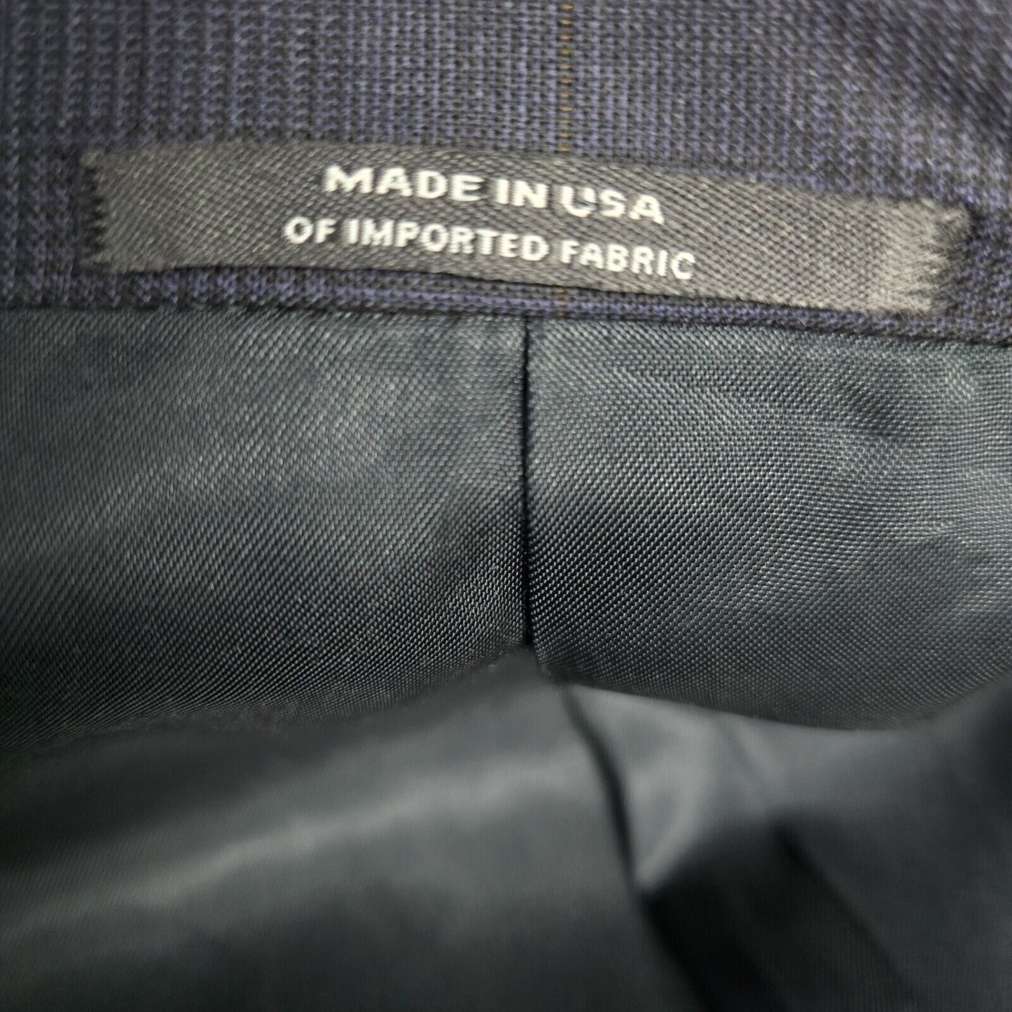 Austin Reed Jacket Blue Plaid Single Breasted Sport Coat Blazer Made in USA 44R