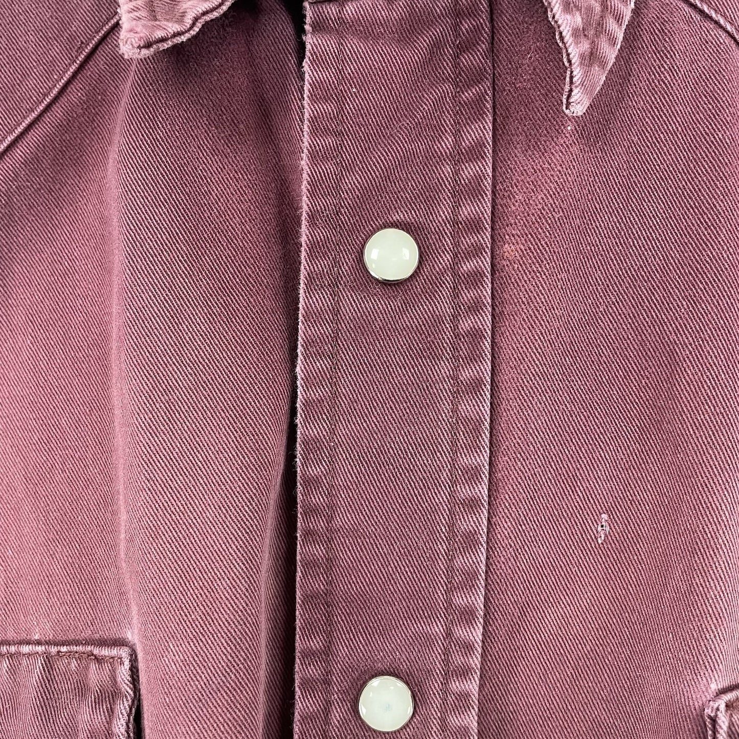 Wrangler Purple Cotton Distressed Western Pearl Snap Long Sleeve Shirt Size 2XL