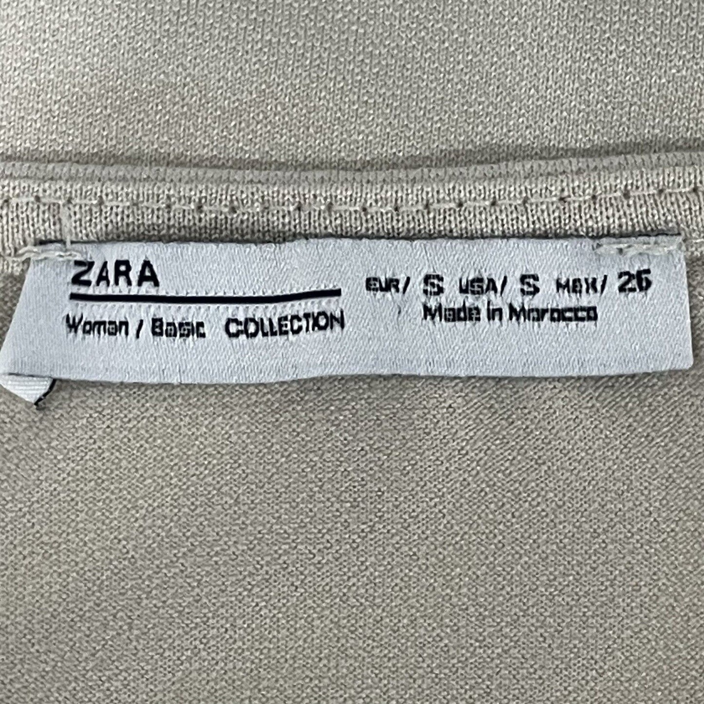 Zara Floral Cream Blouse Shirt Flowy Flutter Short Sleeve Top Size Small S