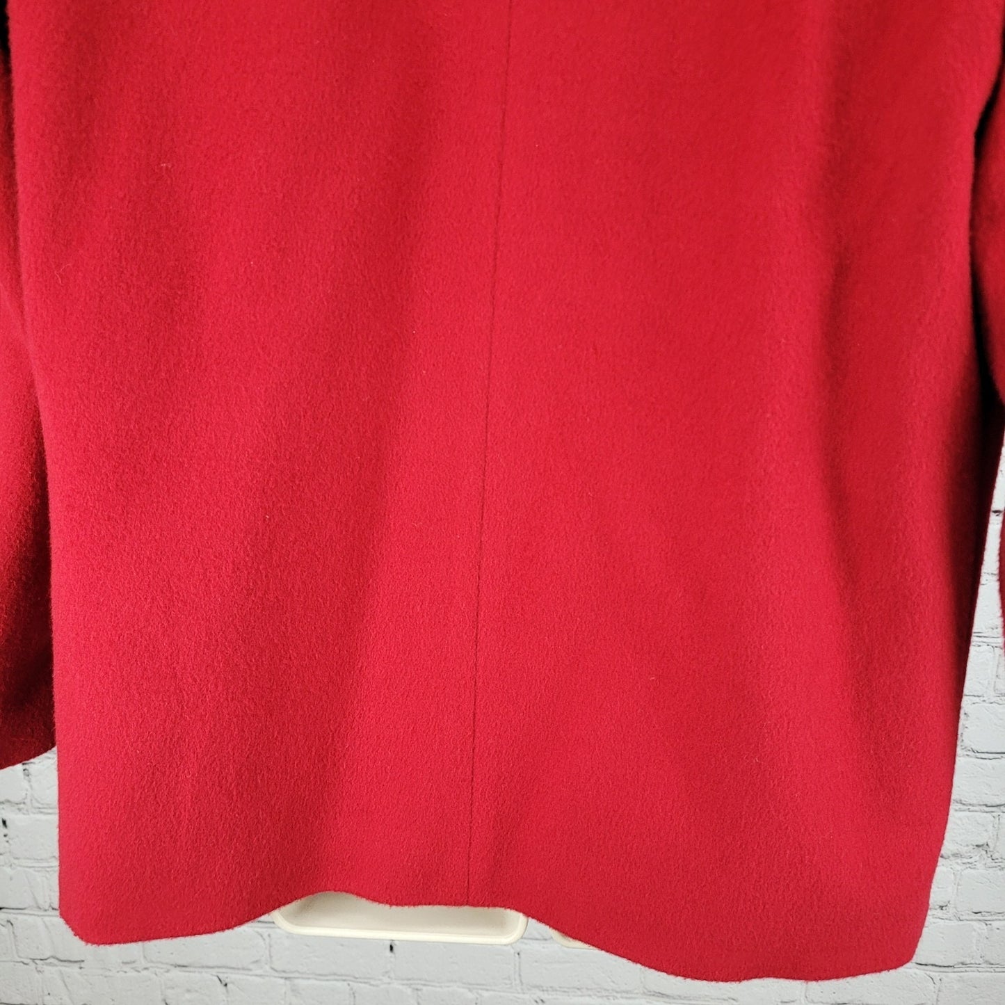 VTG Rafaella Red Wool Gold Button Embroidered Lined Jacket Italian Made Size 12