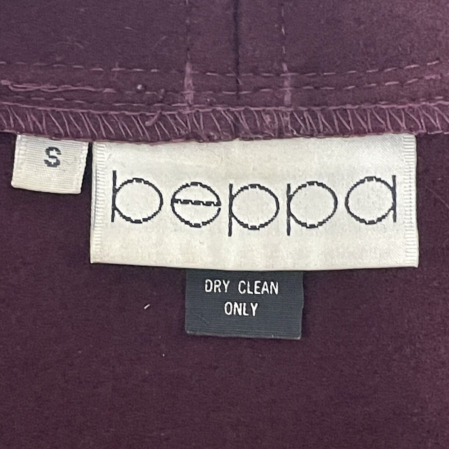 VTG Beppa Maroon Wool Wearable Art Deco 80’s Open Jacket Pockets Size Small S