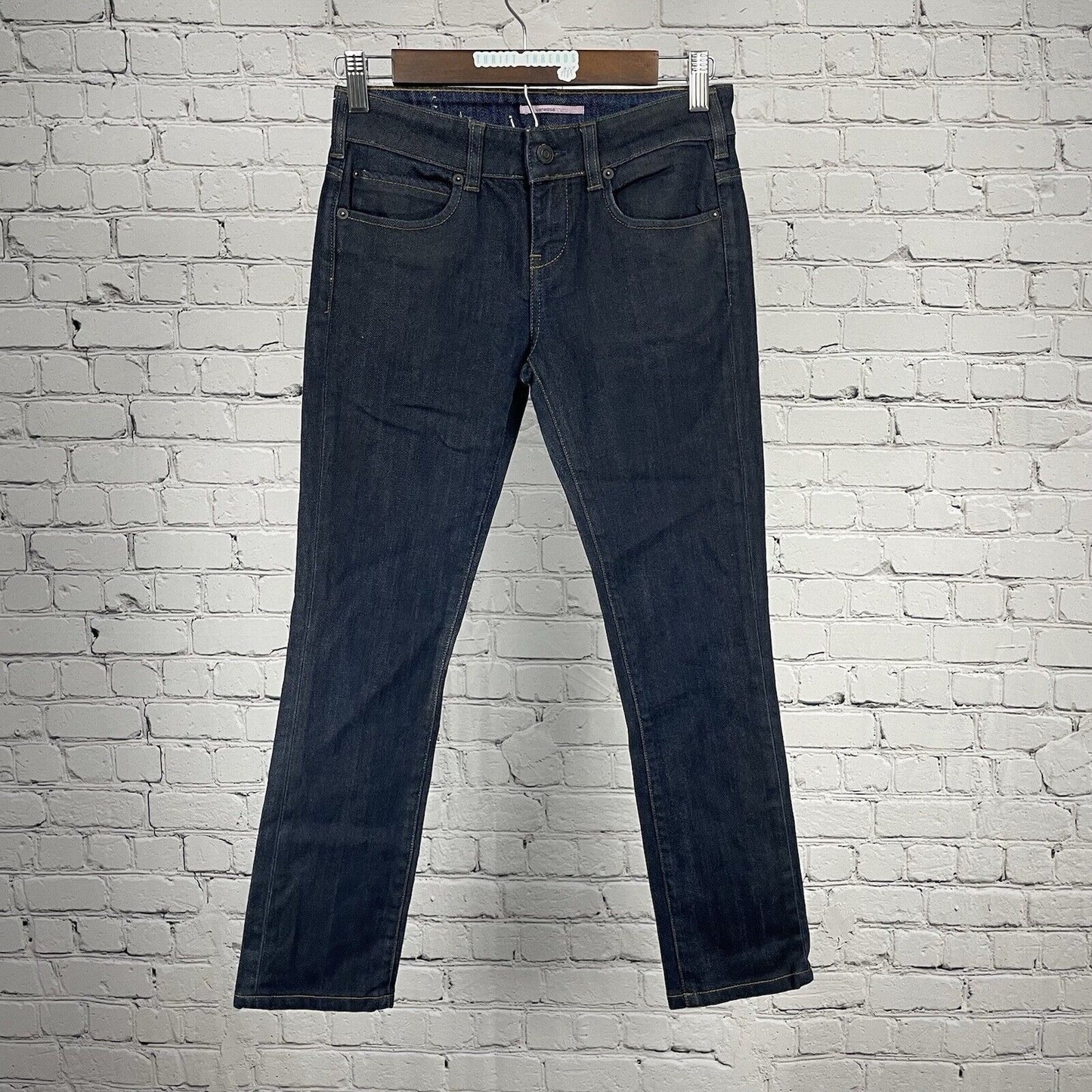 Vanessa Bruno Dark Blue Skinny Jeans Made In Italy Low Rise Stretch Size 24