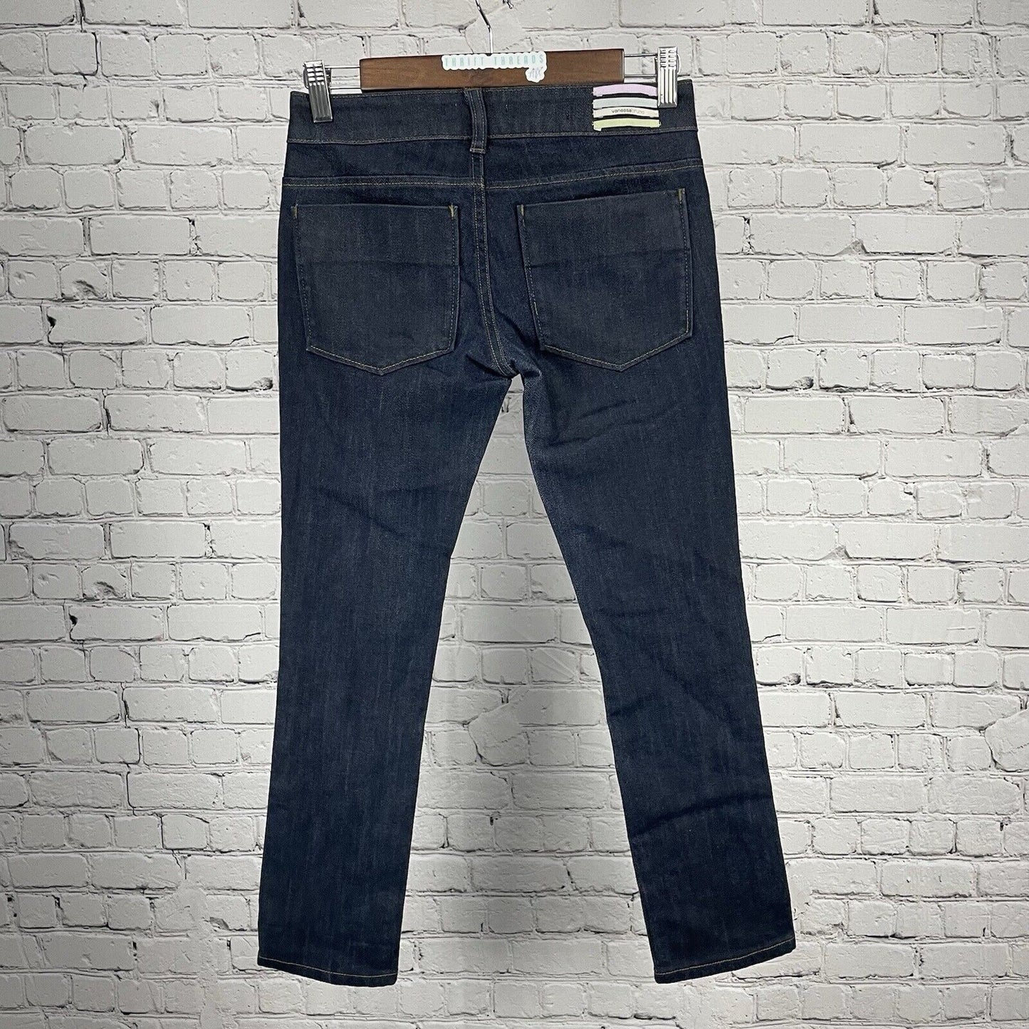 Vanessa Bruno Dark Blue Skinny Jeans Made In Italy Low Rise Stretch Size 24