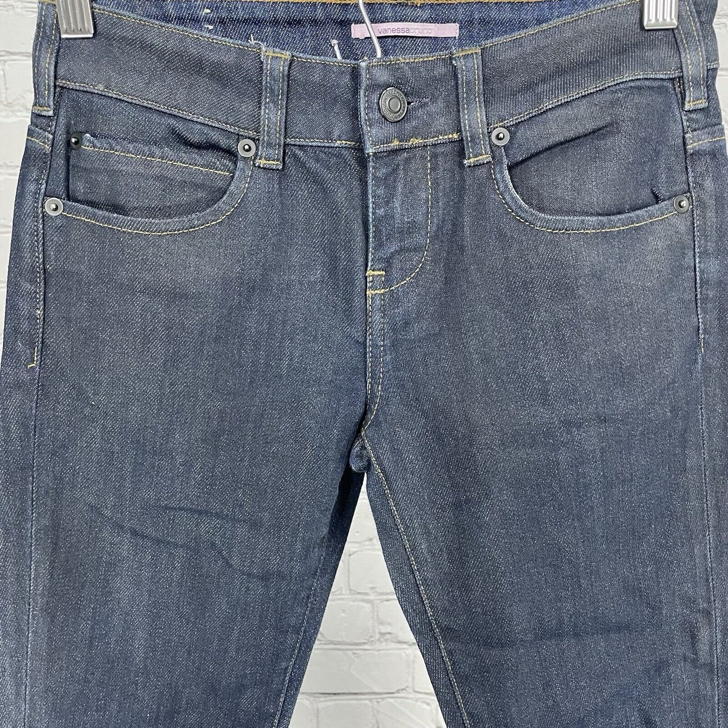 Vanessa Bruno Dark Blue Skinny Jeans Made In Italy Low Rise Stretch Size 24