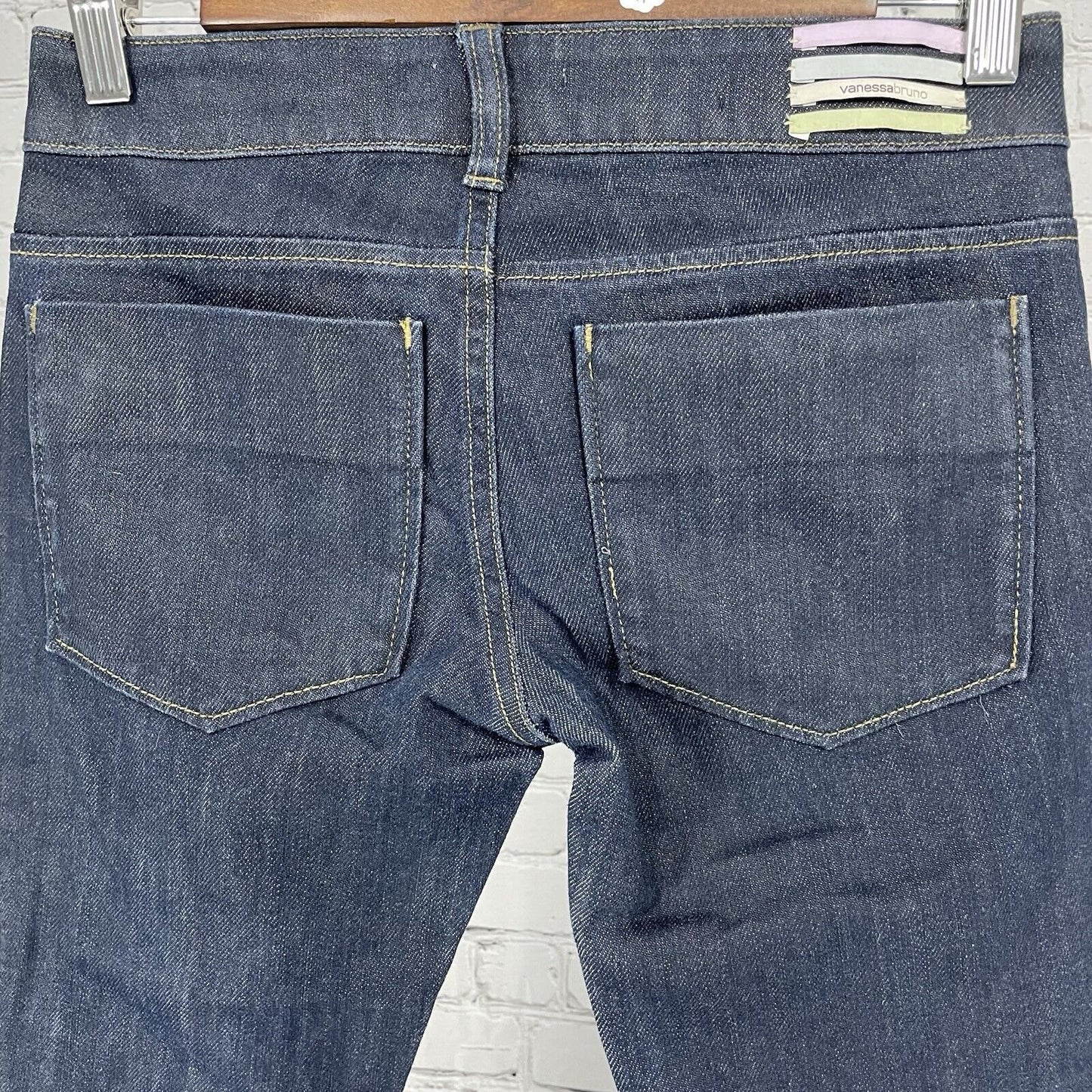 Vanessa Bruno Dark Blue Skinny Jeans Made In Italy Low Rise Stretch Size 24