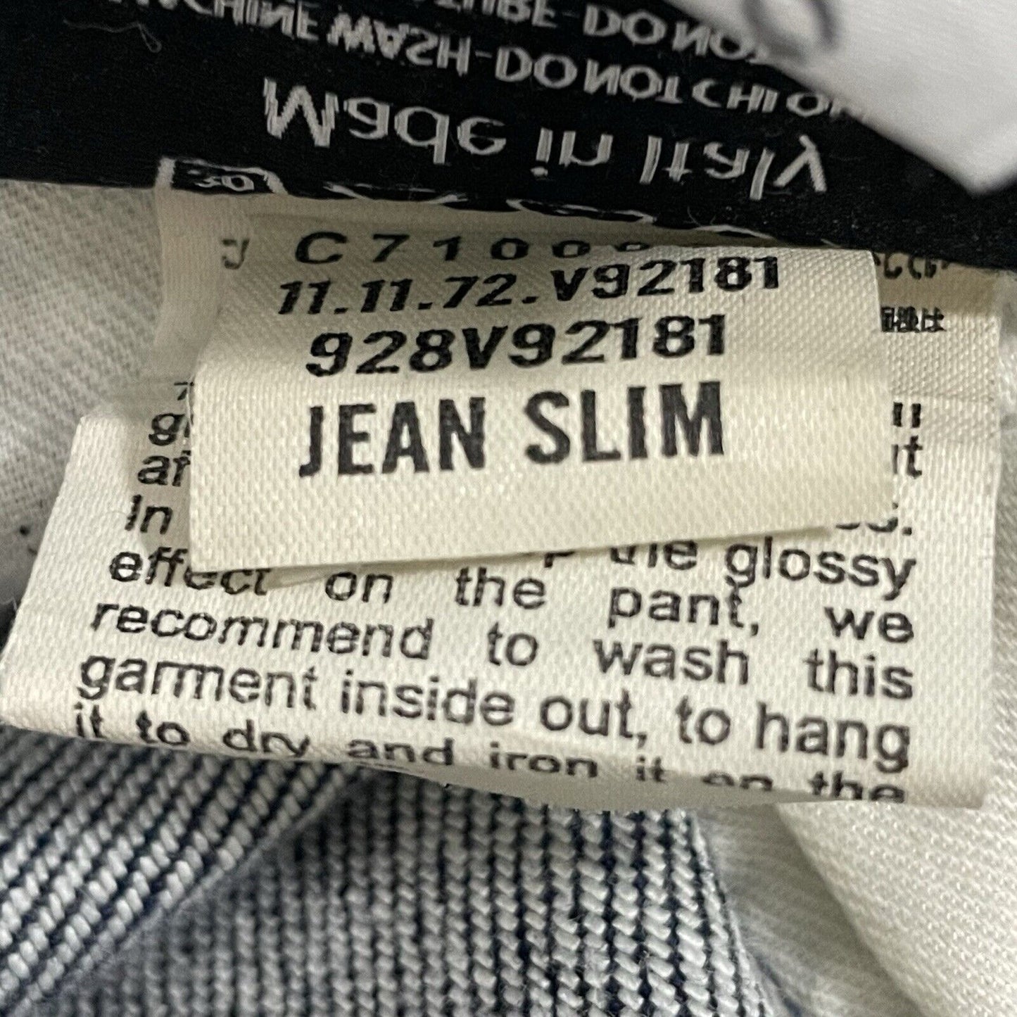 Vanessa Bruno Dark Blue Skinny Jeans Made In Italy Low Rise Stretch Size 24