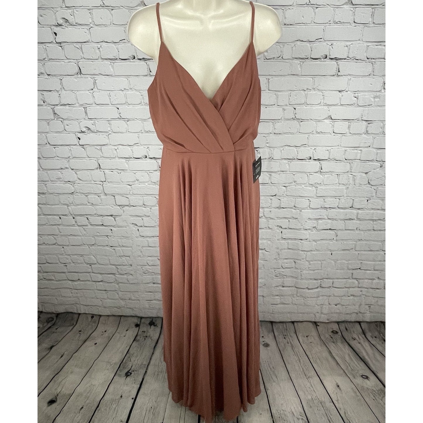 NWD Lulus Dusty Pink Sleeveless Lined Prom Bridesmaid Maxi Dress Size Medium