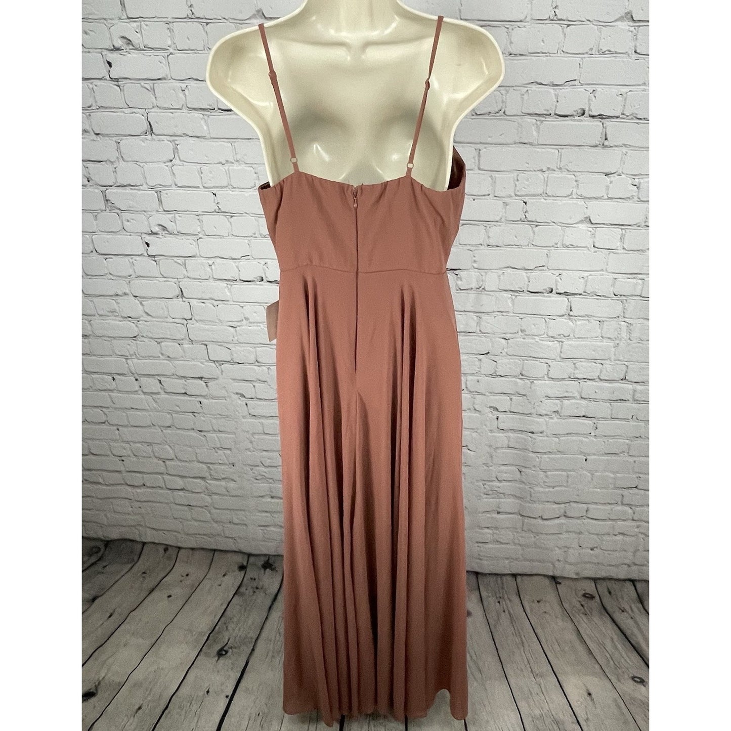 NWD Lulus Dusty Pink Sleeveless Lined Prom Bridesmaid Maxi Dress Size Medium
