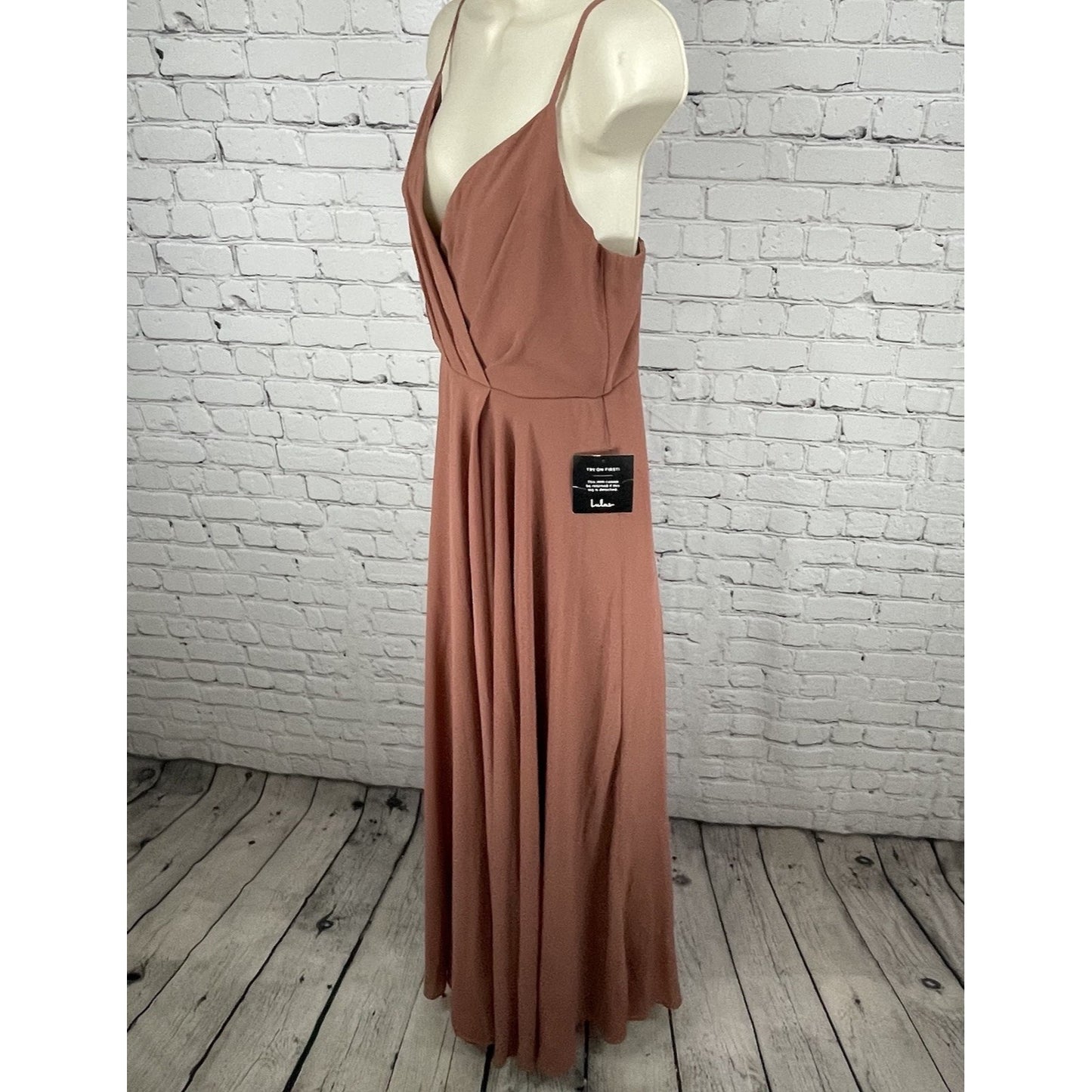 NWD Lulus Dusty Pink Sleeveless Lined Prom Bridesmaid Maxi Dress Size Medium