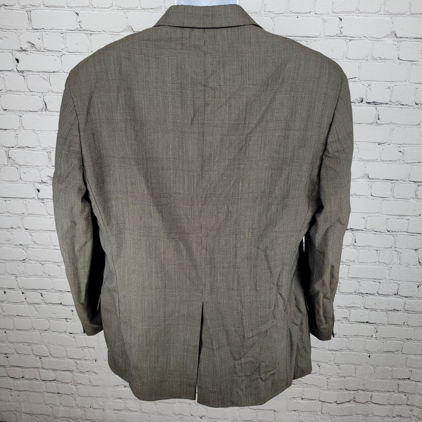 VTG Brooks Brothers Brown Wool Houndstooth Blazer Sport Coat USA Made Size 42R