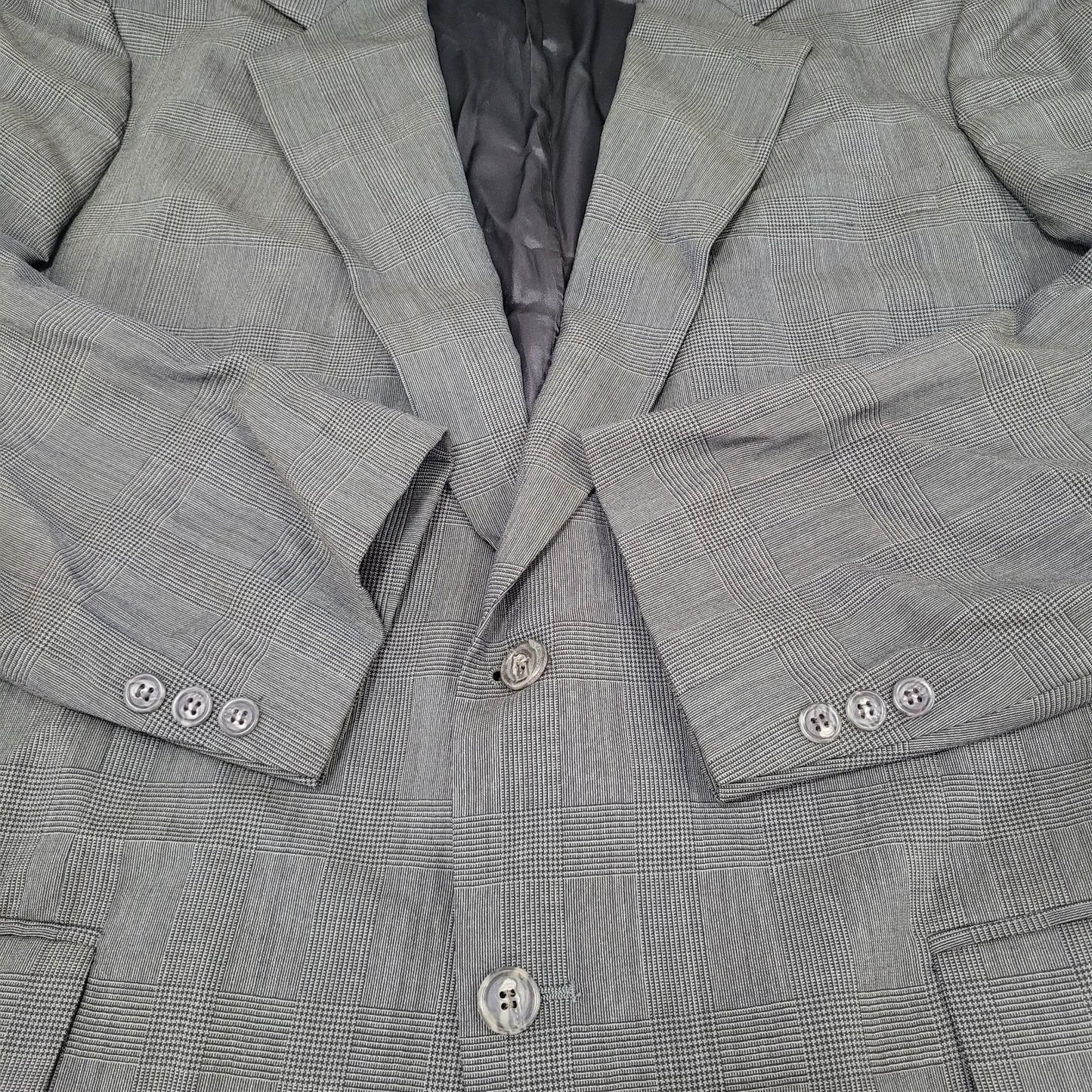 VTG Brooks Brothers Brown Wool Houndstooth Blazer Sport Coat USA Made Size 42R