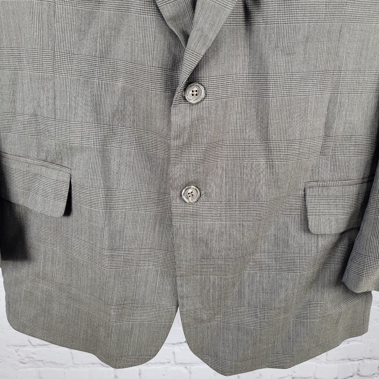 VTG Brooks Brothers Brown Wool Houndstooth Blazer Sport Coat USA Made Size 42R