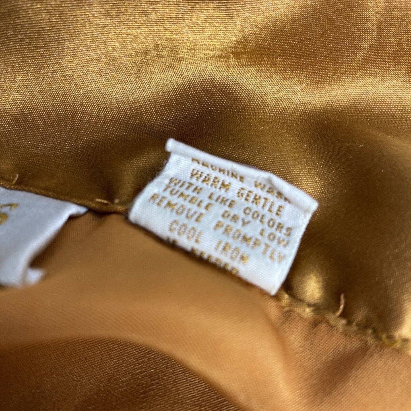 VTG Victorias Secret Gold Label Mustard Collar Long Sleeve Button Sleep Shirt M