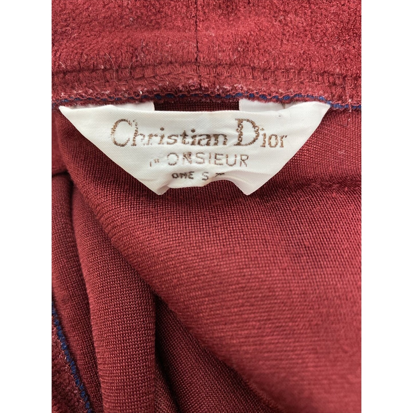 VTG Christian Dior 1970’s Long Half Sleeve Red Pink House Robe Belt O/S *defects