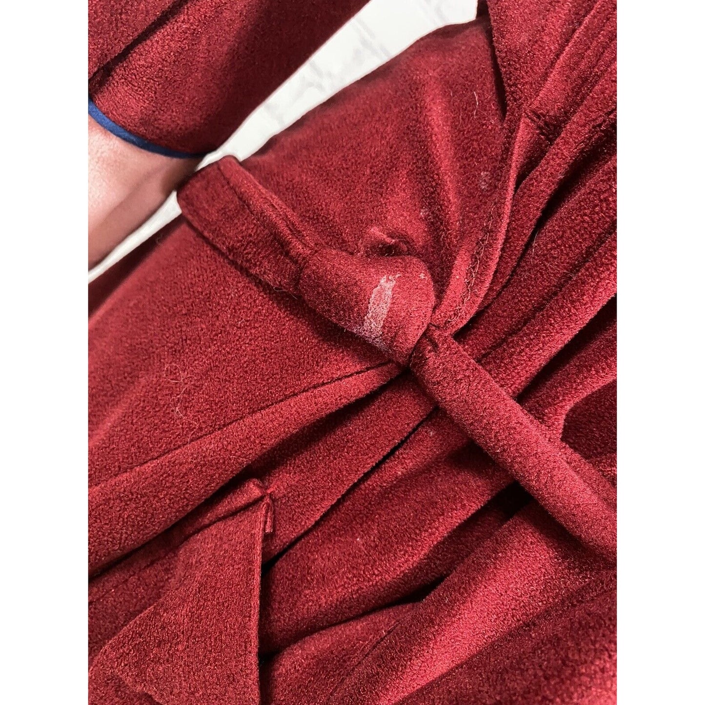 VTG Christian Dior 1970’s Long Half Sleeve Red Pink House Robe Belt O/S *defects