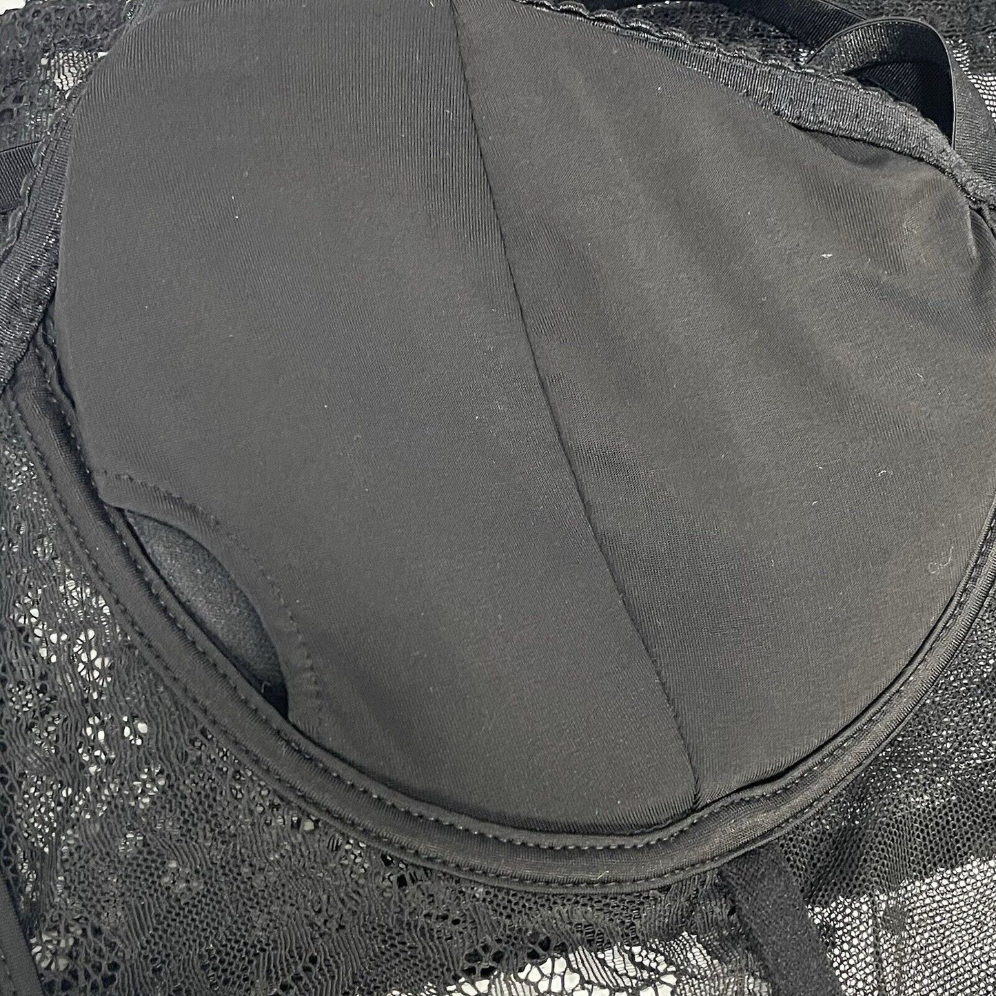 Express Black Lace Underwire Padded Strappy Boned Bustier Bra Size Small S