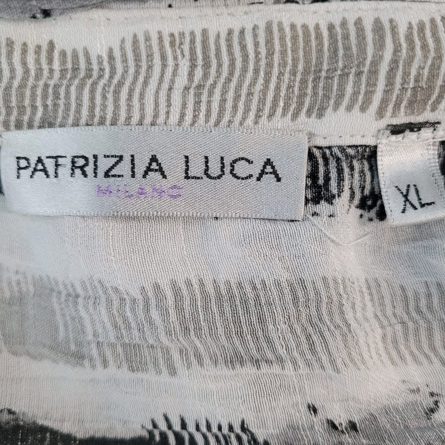 Patrizia Luca Milano Grey Striped High Low Light Button Shirt Duster Dress XL