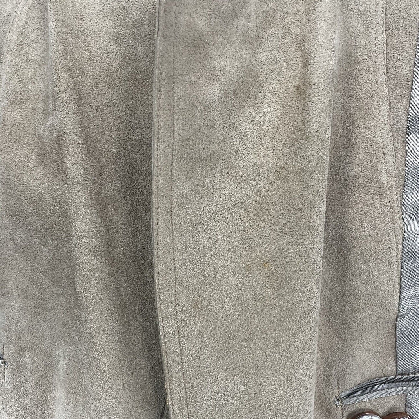 M K Loo Brown Suede Like Handmade Custom Tailor 2 Button Blazer Jacket Size 38