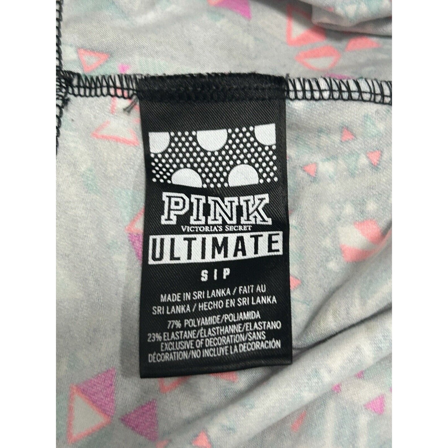 Victoria’s Secret Pink Ultimate Multicolor Abstract Capri Legging Size S (26X17)