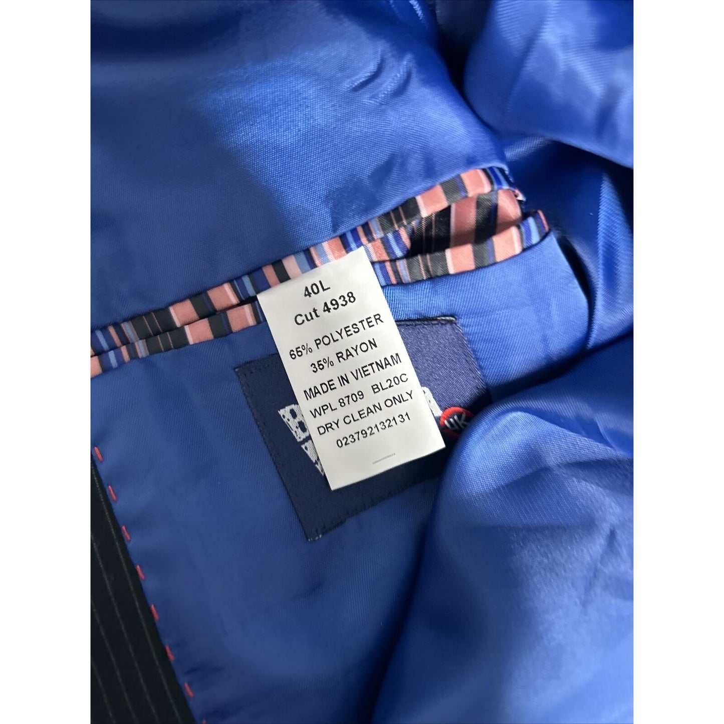 Billy London UK Sport Coat Black Pinstripe Men’s 2 Button Blazer Jacket 40L