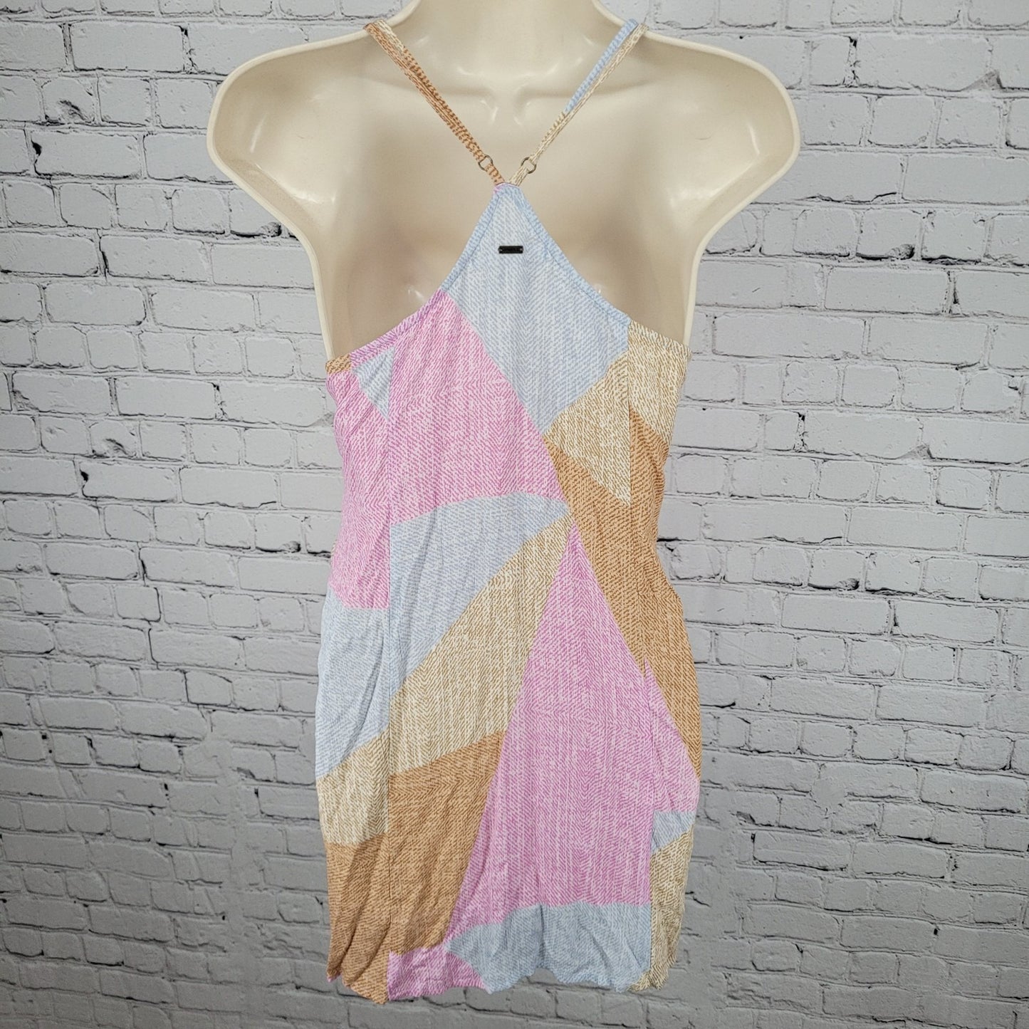 NWT O'Neill Multicolor Lightweight Adjustable Strappy Wrap Tie Dress Size XS