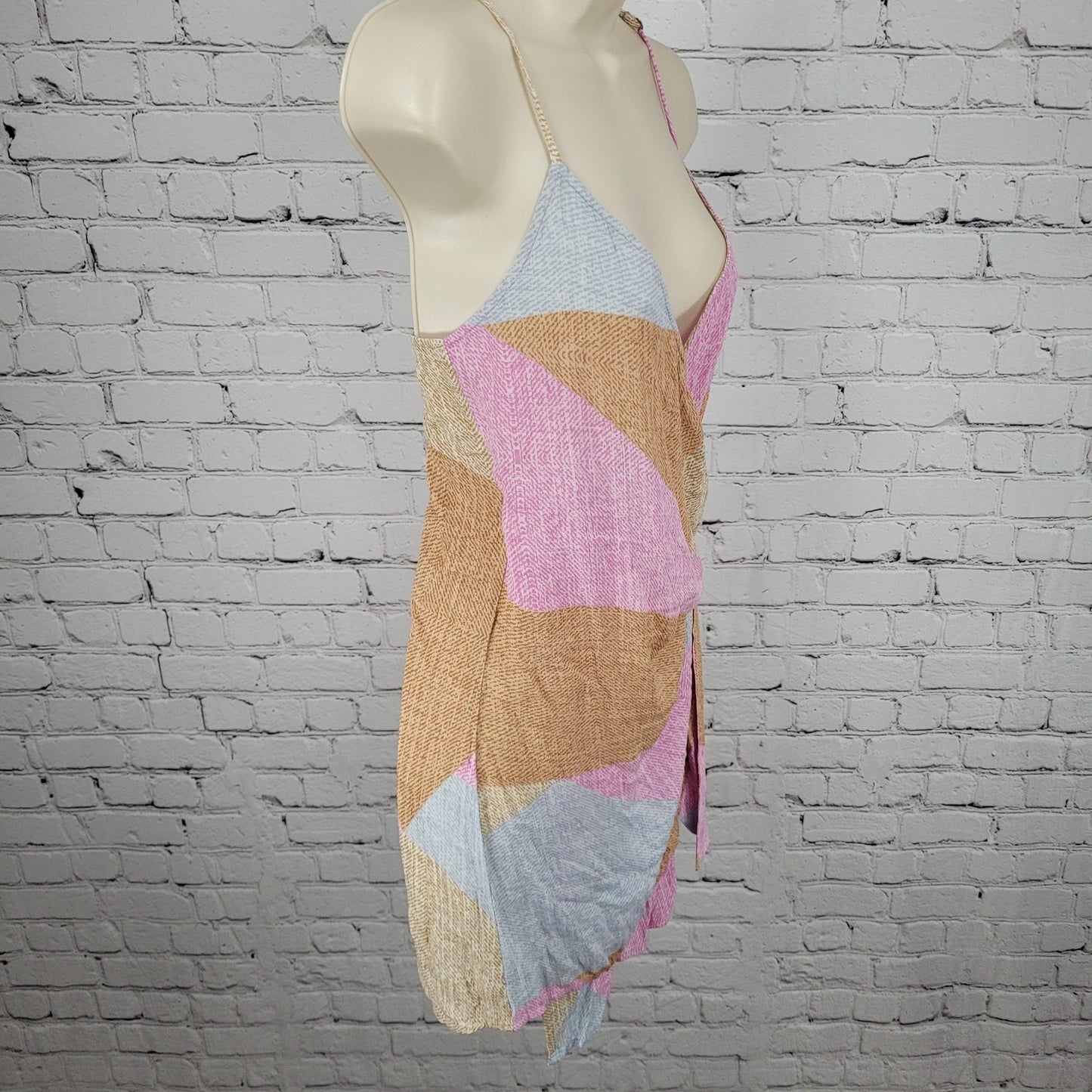 NWT O'Neill Multicolor Lightweight Adjustable Strappy Wrap Tie Dress Size XS