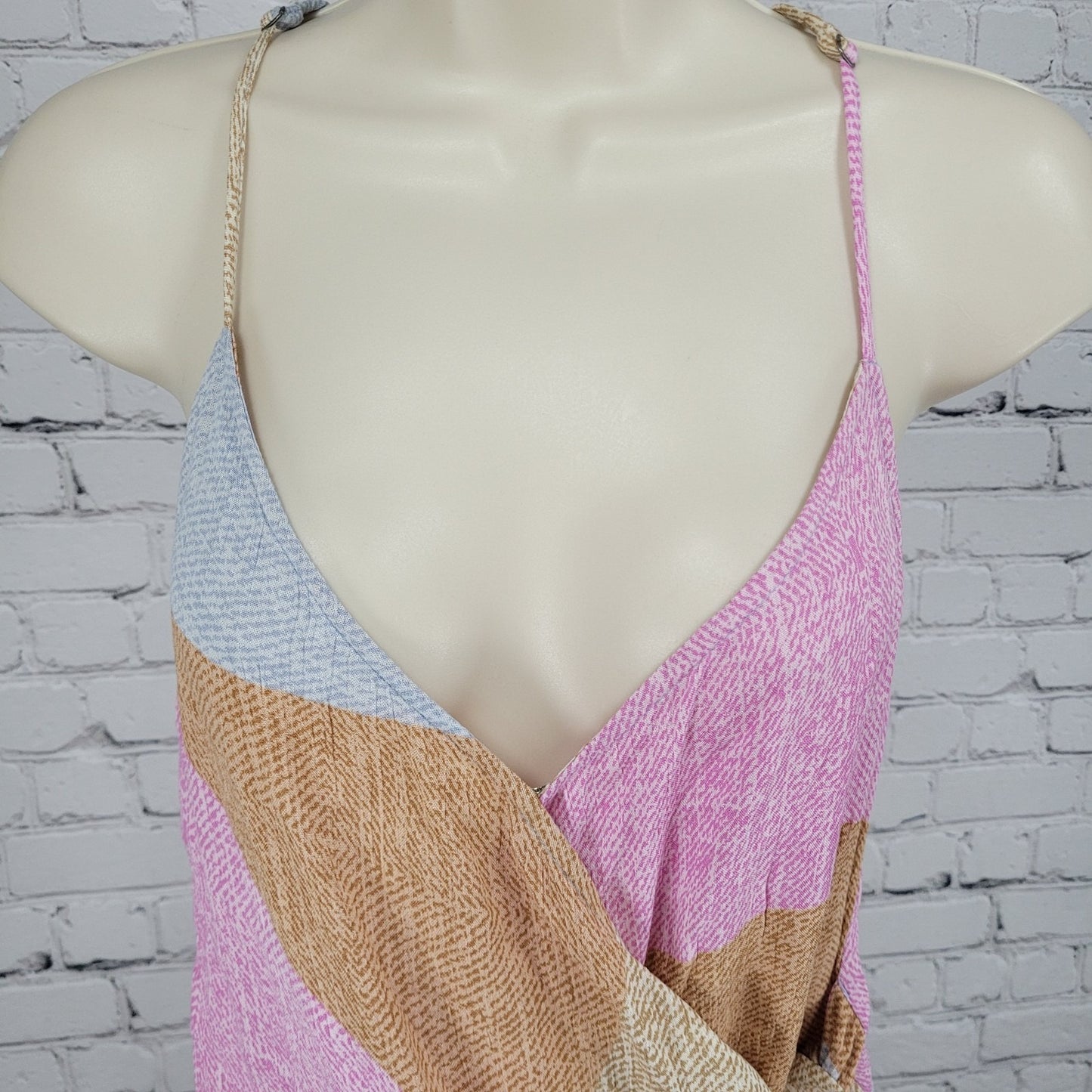 NWT O'Neill Multicolor Lightweight Adjustable Strappy Wrap Tie Dress Size XS