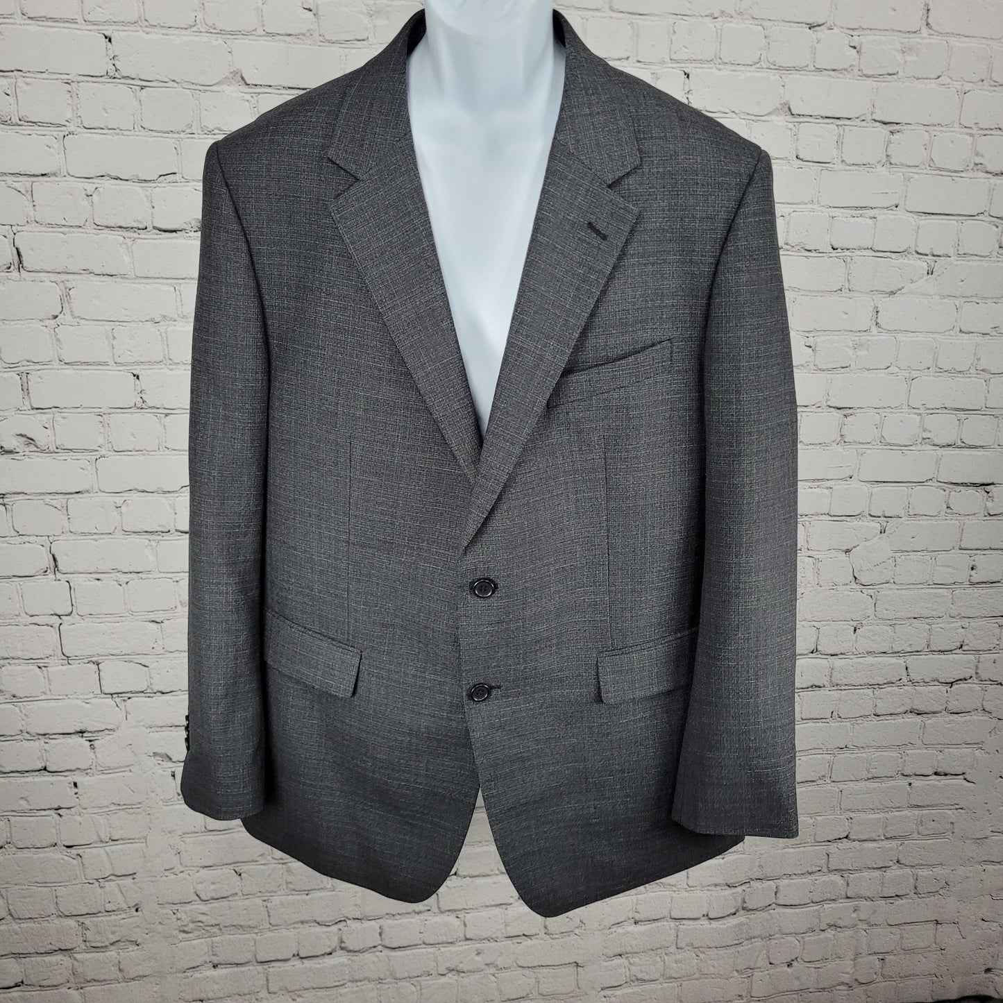 JV Jack Victor Grey Lasier SPJ Wool Blend Relfex Stretch Blazer Sport Coat 48R