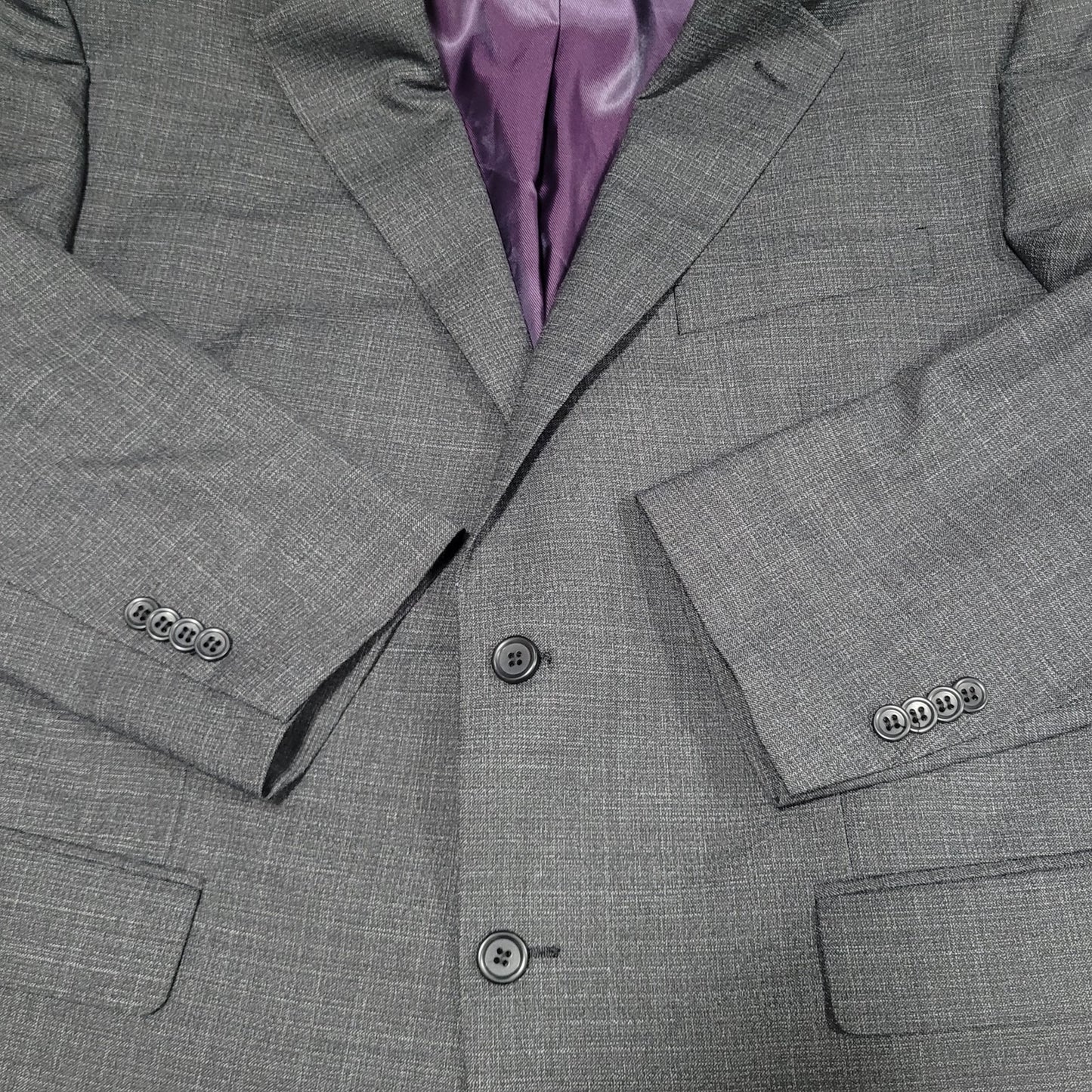 JV Jack Victor Grey Lasier SPJ Wool Blend Relfex Stretch Blazer Sport Coat 48R